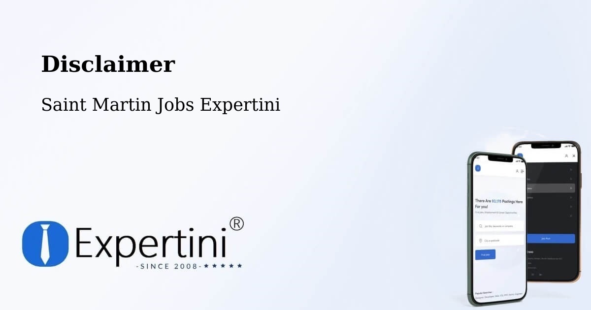 Disclaimer – Saint Martin - Saint Martin Jobs Expertini